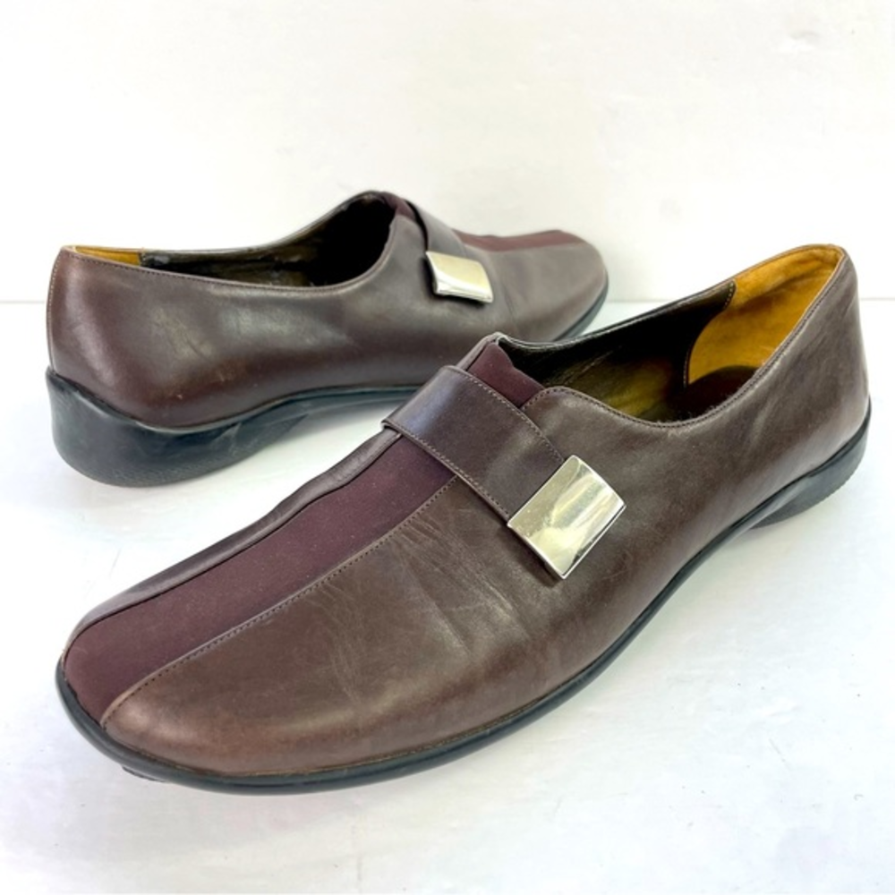 Phyllis Poland Brown Leather Loafers